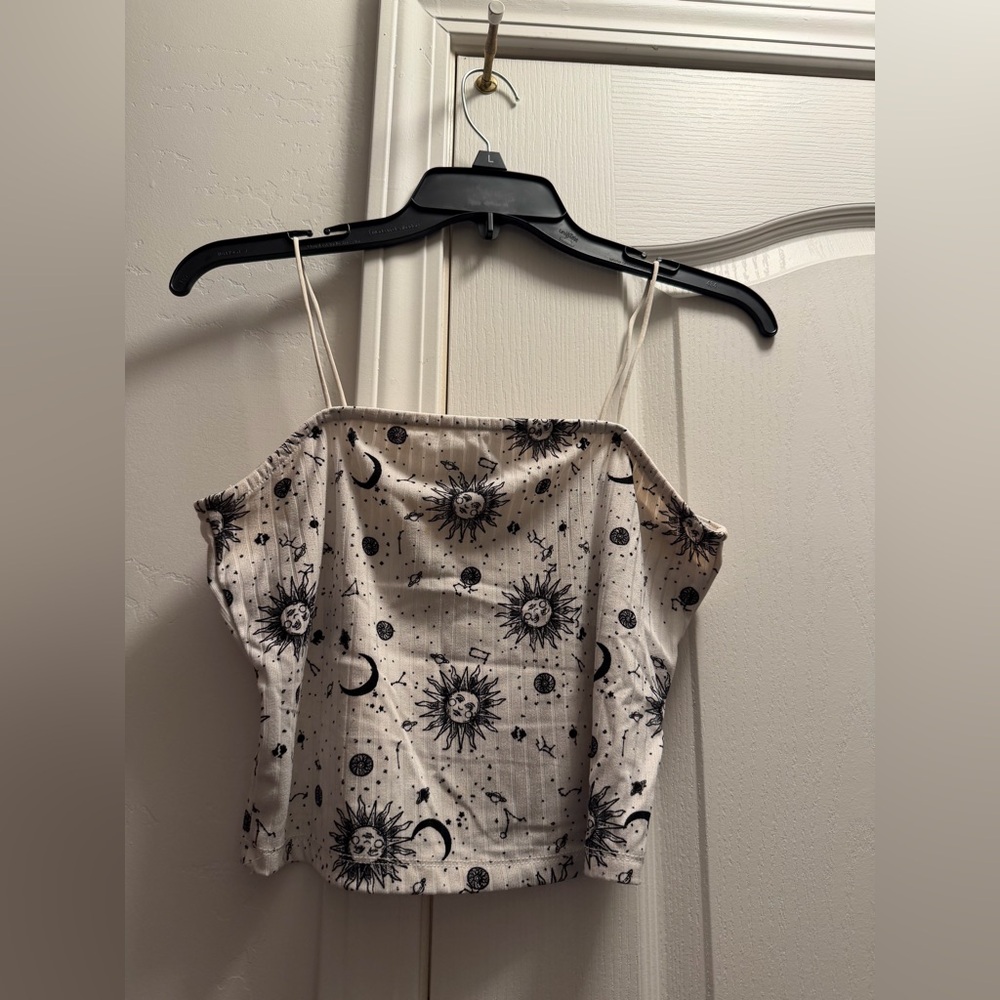 Celestial Print Spaghetti Strap Camisole